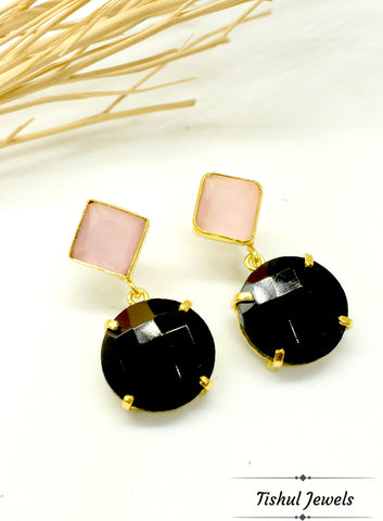 Premium Stone Based Black Earring with Stone