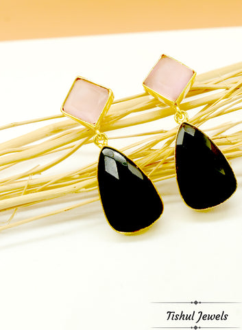 Premium Stone Based Black Earring with Stone