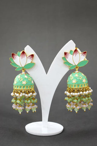 AVINTA MINT JHUMKA EARRING