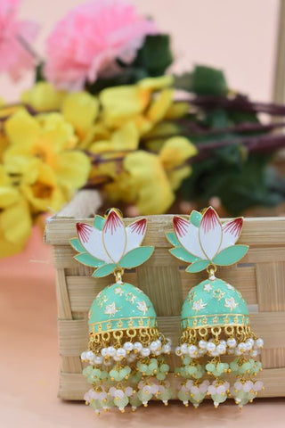 AVINTA MINT JHUMKA EARRING