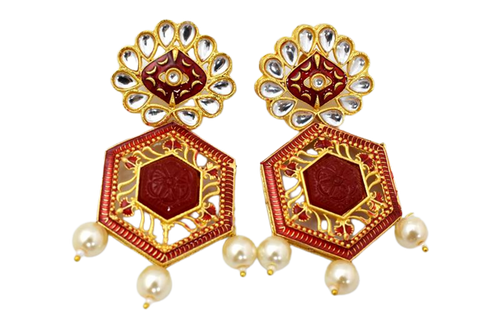 RED MAHROON TRISHLA JHUMKA EARRING