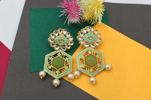 MINT TRISHLA JHUMKA EARRINGS