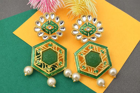 GREEN TRISHLA JHUMKA EARRING