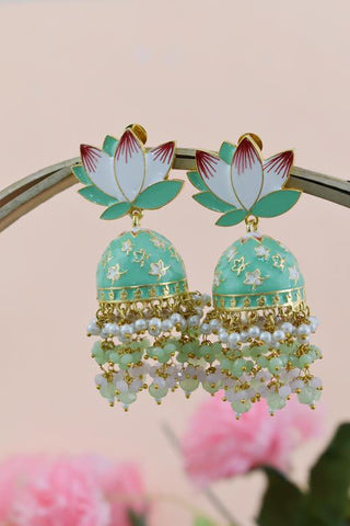 AVINTA MINT JHUMKA EARRING