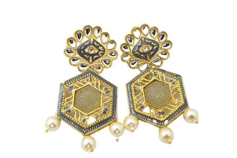 GREY TRISHLA JHUMKA EARRING