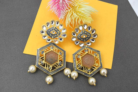 GREY TRISHLA JHUMKA EARRING