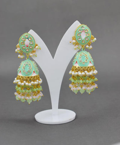 MINT ZAVERI JHUMKA EARRING