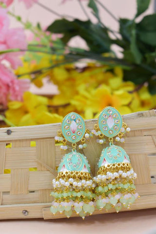 MINT ZAVERI JHUMKA EARRING