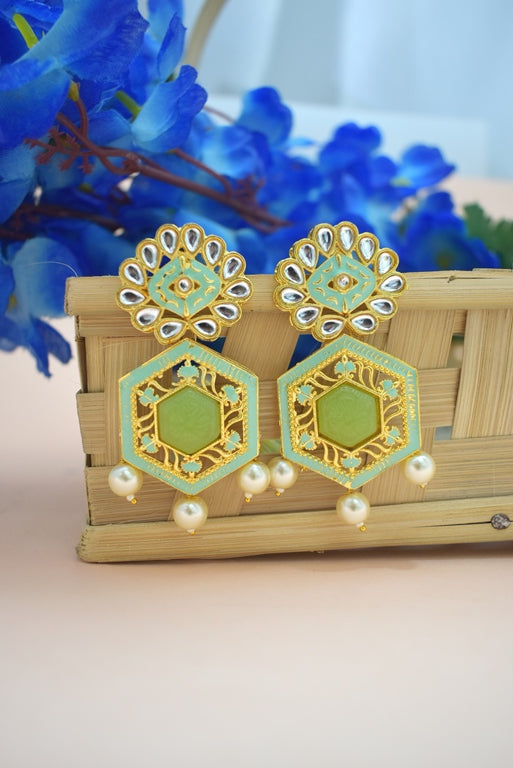 MINT TRISHLA JHUMKA EARRINGS