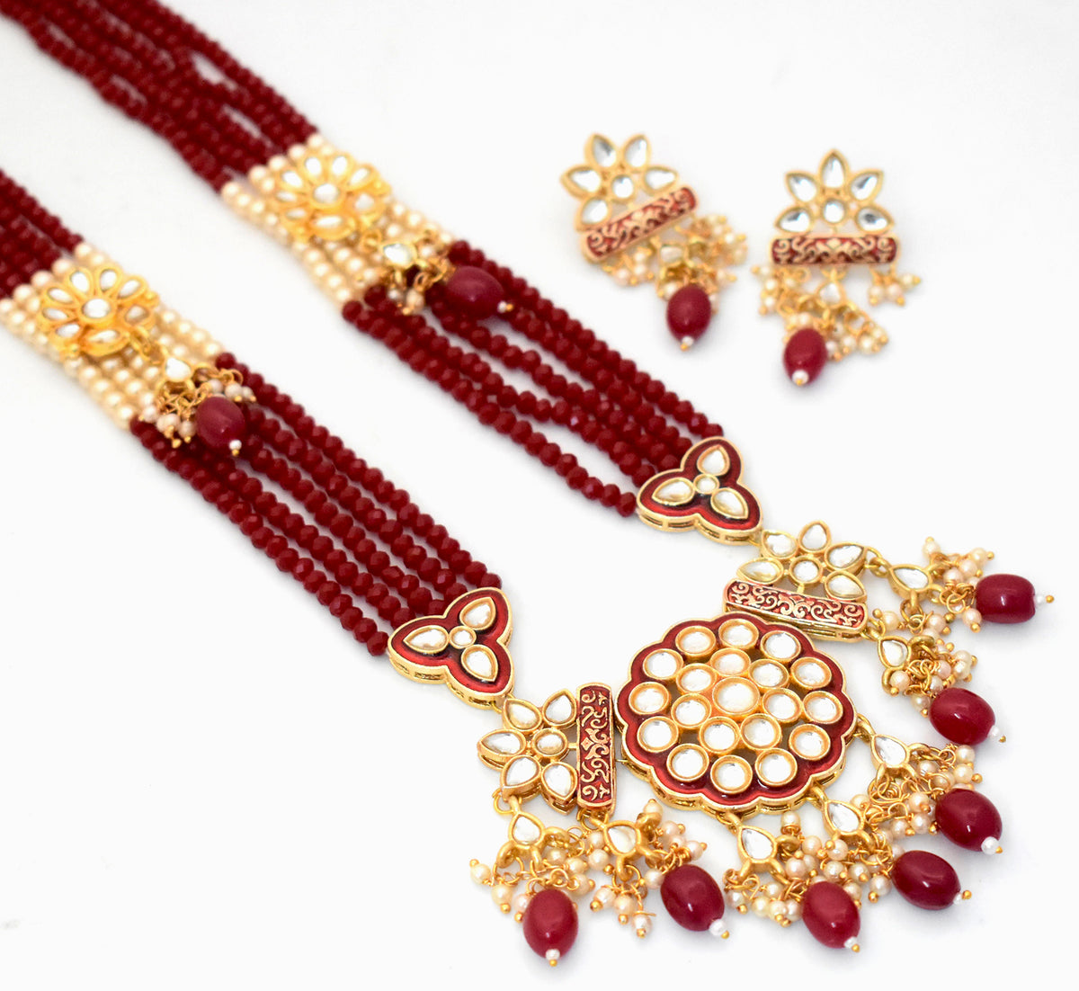 Mahroon Yavana Necklace