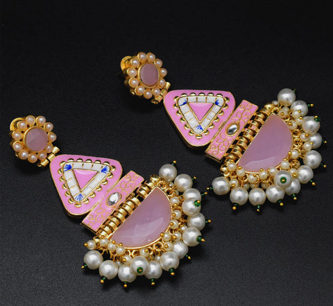 Pink Misha Jhumkis