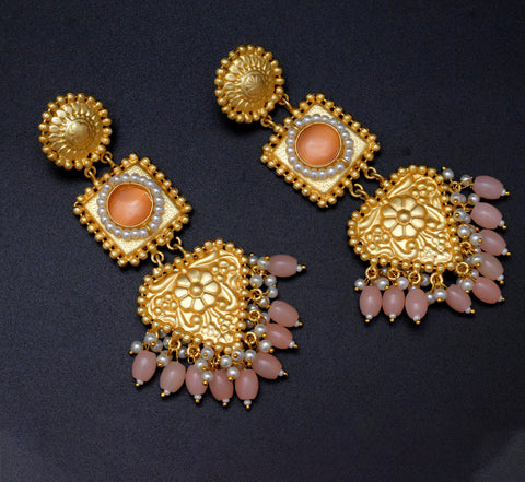 Peach Aadarshiya Earring