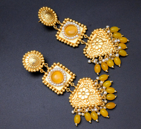 Yellow Aadarshiya Earring