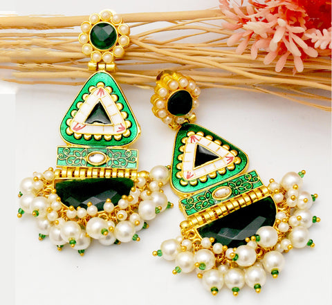 Green Misha Dangel Earring