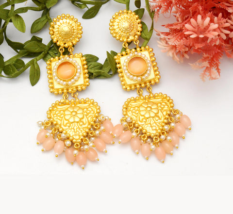 Peach Aadarshiya Earring