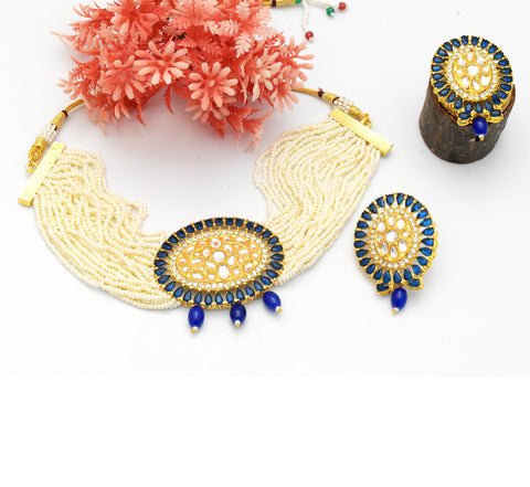 Blue Tassel Necklace